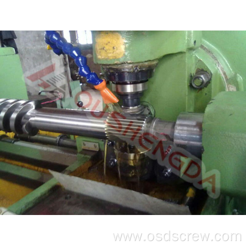 parallel twin screw barrel for PVC granules pelletizing masterbatch pipe mikrosan Rollepaal Kabra KET Windsor Weber